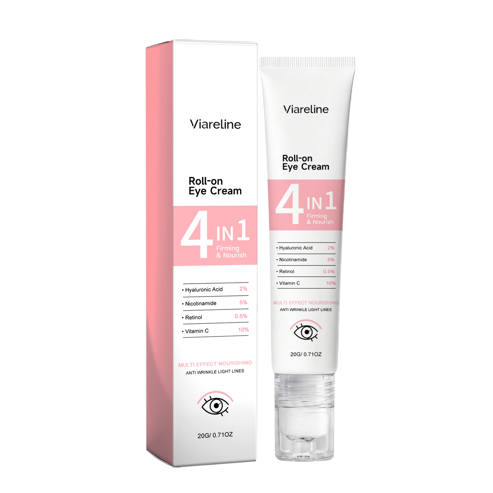 VIARELINE Roller Eye Cream gently cares for the skin around your eyes, lightweight, moisturizing, and comfortable for everyday use.