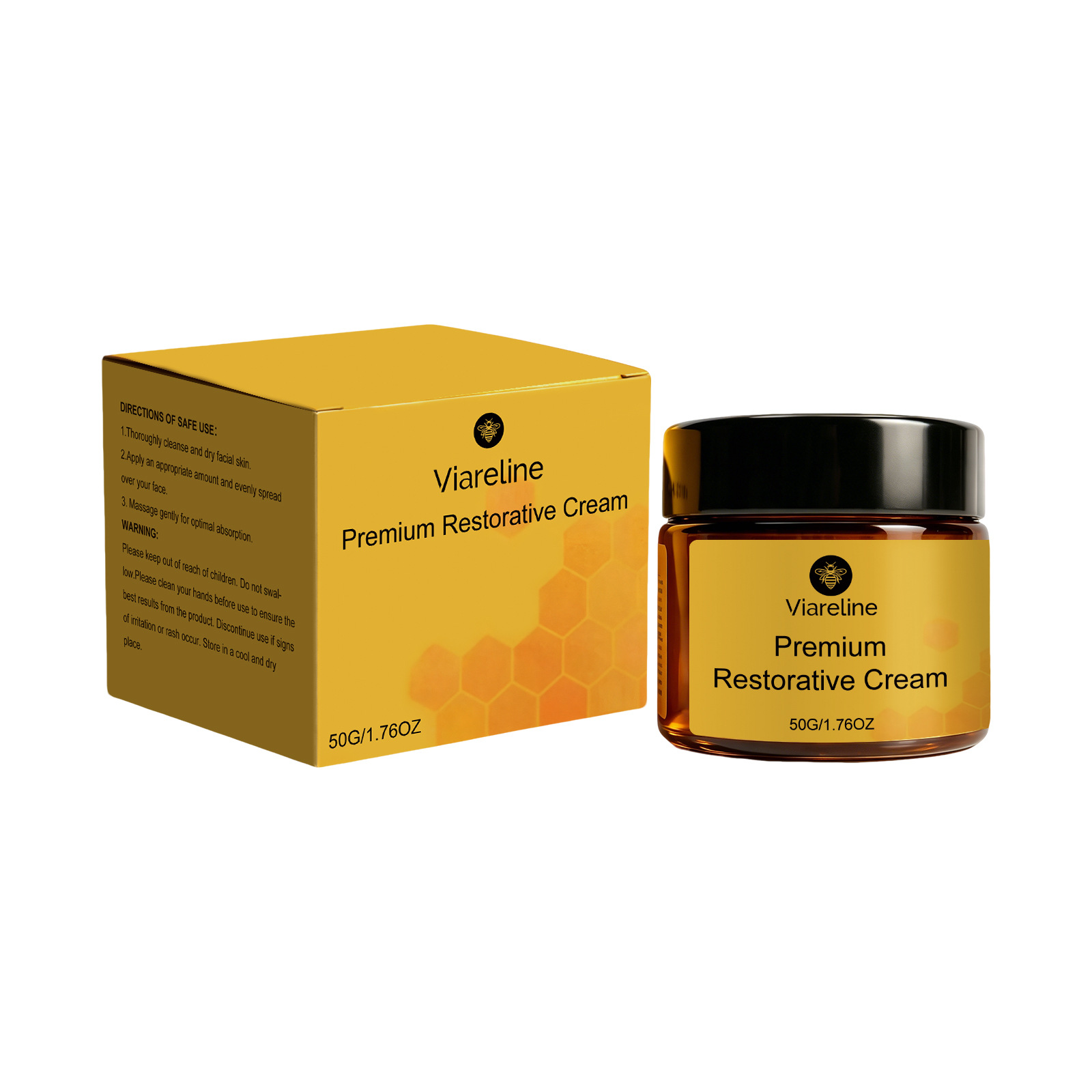 VIARELINE Facial Cream - Moisturizes and nourishes, cares for facial skin lines, keeps skin smooth and delicate