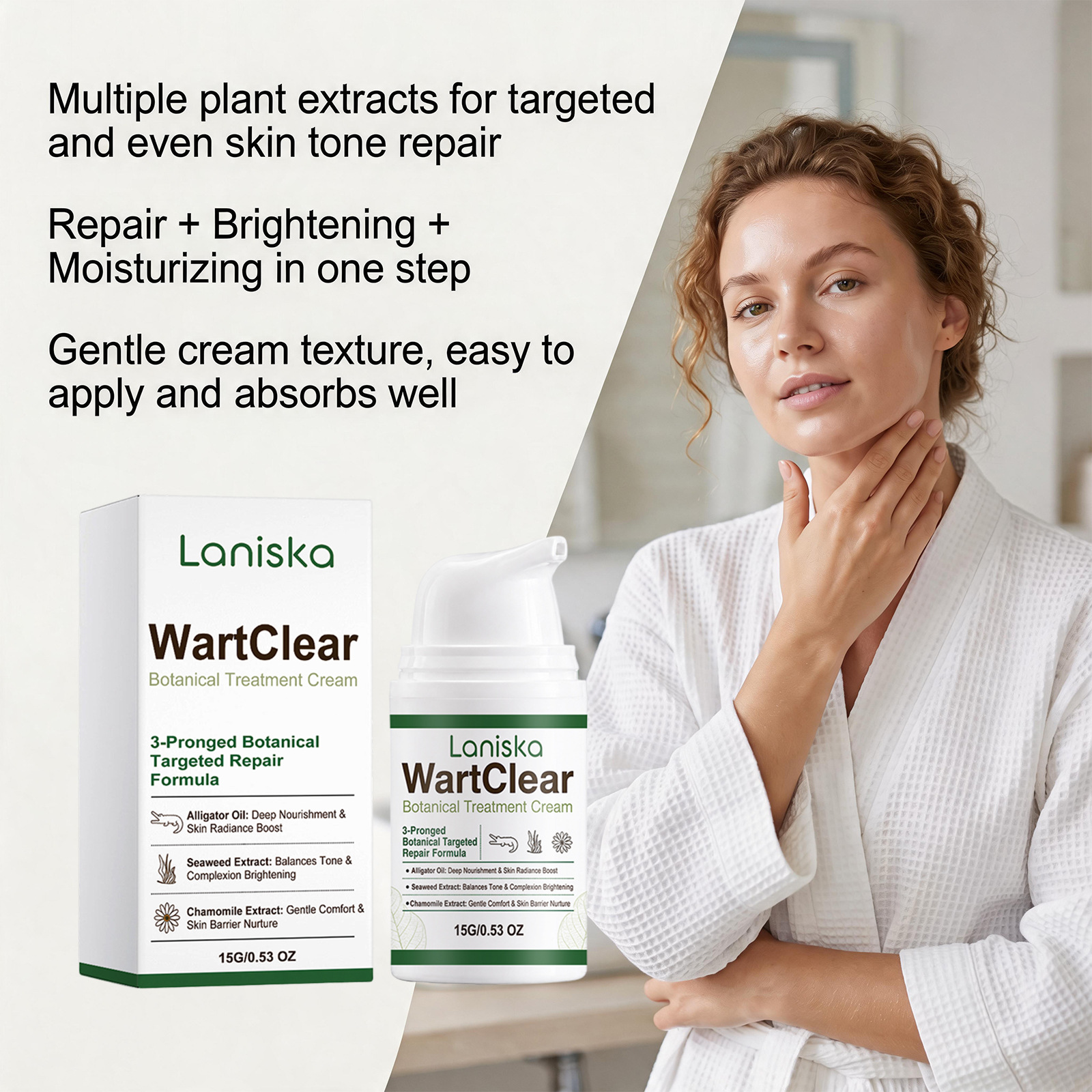 LANISKA Plant-Based Local Care Cream - Cleanses body skin, smooths and softens, moisturizes, and provides everyday care
