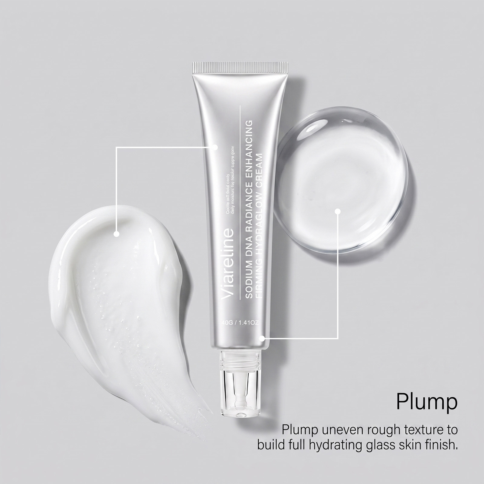 VIARELINE Moisturizing Water-Light Cream – Hydrates and cares for facial skin, keeps it glowing, clear, soft, and delicate.