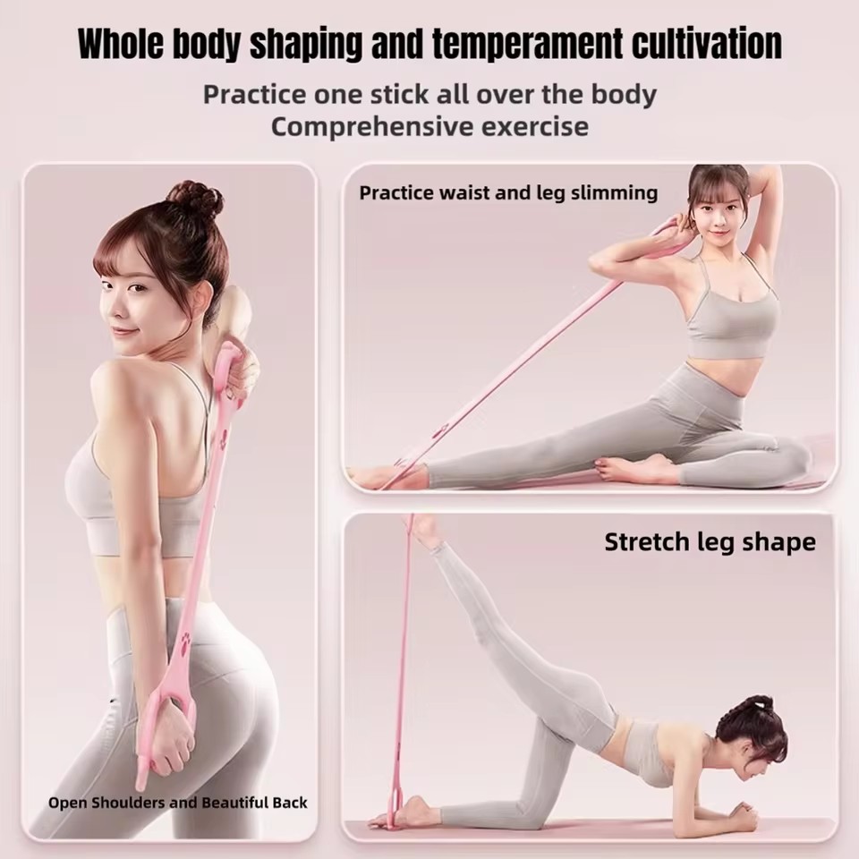 8-character Puller Home Fitness Equipment Elastic Belt Yoga Auxiliary Female Open Shoulder Beauty Back Stretcher