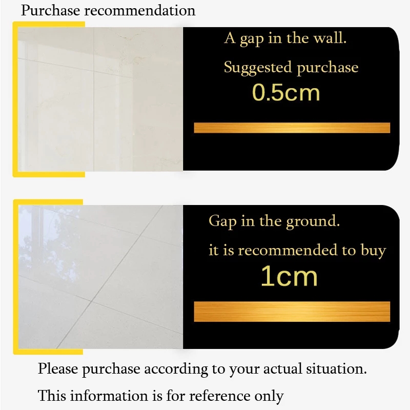 2cm*50m--50m/Roll Brushed Gold Silver Floor Edging Waterproof Seam Wall Stickers Wall Gap home decoration Self-adhesive