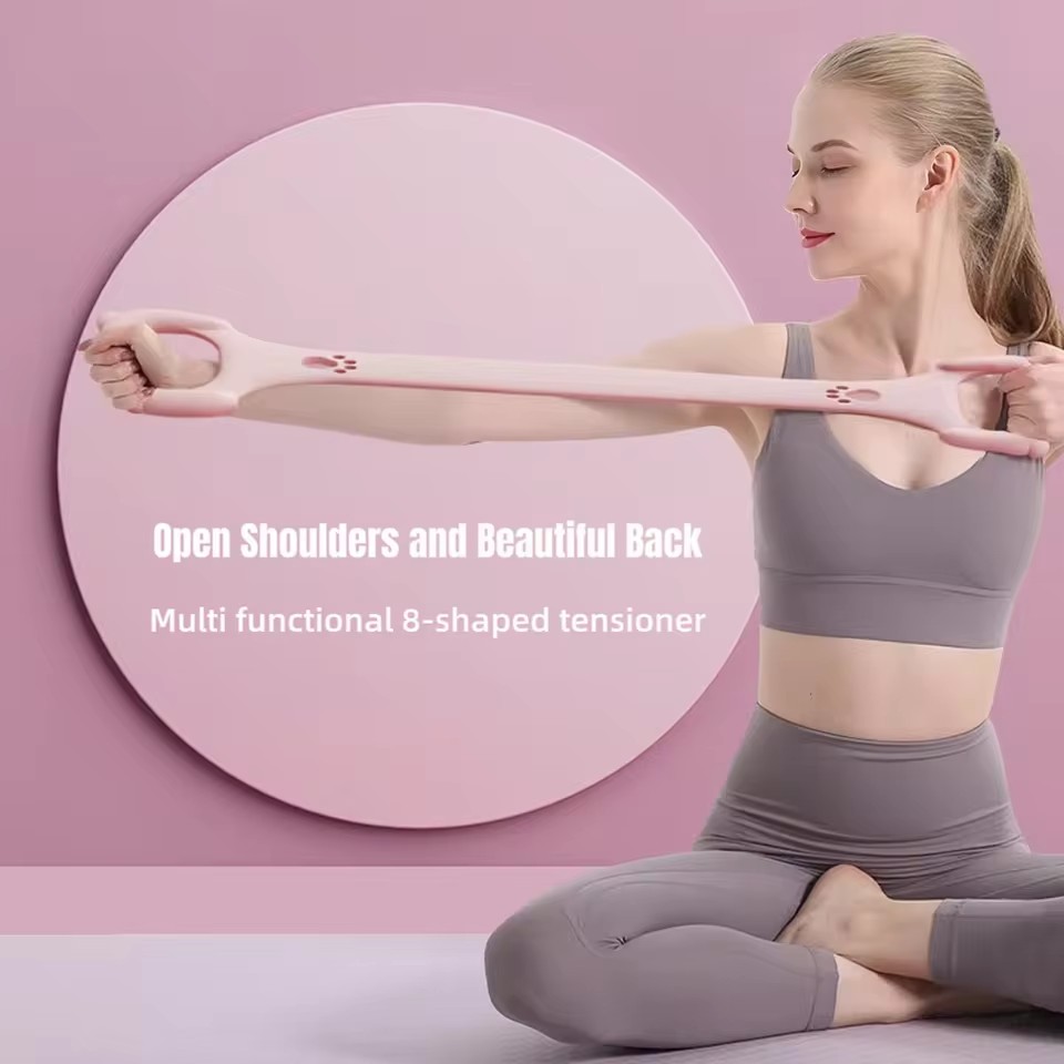 8-character Puller Home Fitness Equipment Elastic Belt Yoga Auxiliary Female Open Shoulder Beauty Back Stretcher