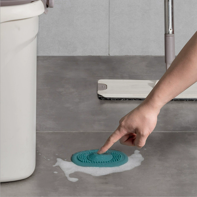 Silicone Sink Drain Strainer Shower Filter Drain Cover Stopper Sink Strainer Drain Floor Drain Hair Catcher Bathroom Accessorie