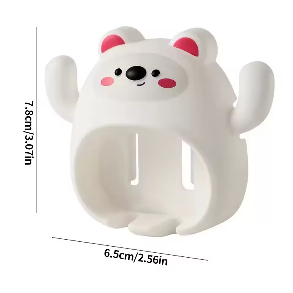 Cartoon Toothbrush Holder Cute Funny Animal Wall Mount Hooks With Wall Suction Cup Bathroom Decor Accessories Gift For Kids