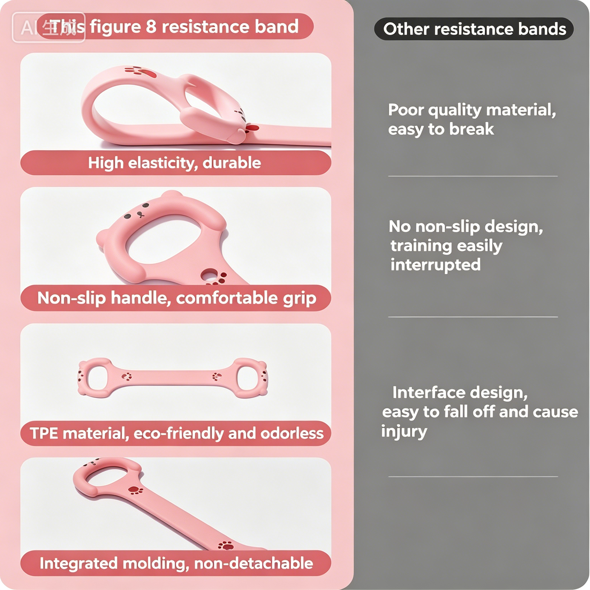 8-character Puller Home Fitness Equipment Elastic Belt Yoga Auxiliary Female Open Shoulder Beauty Back Stretcher