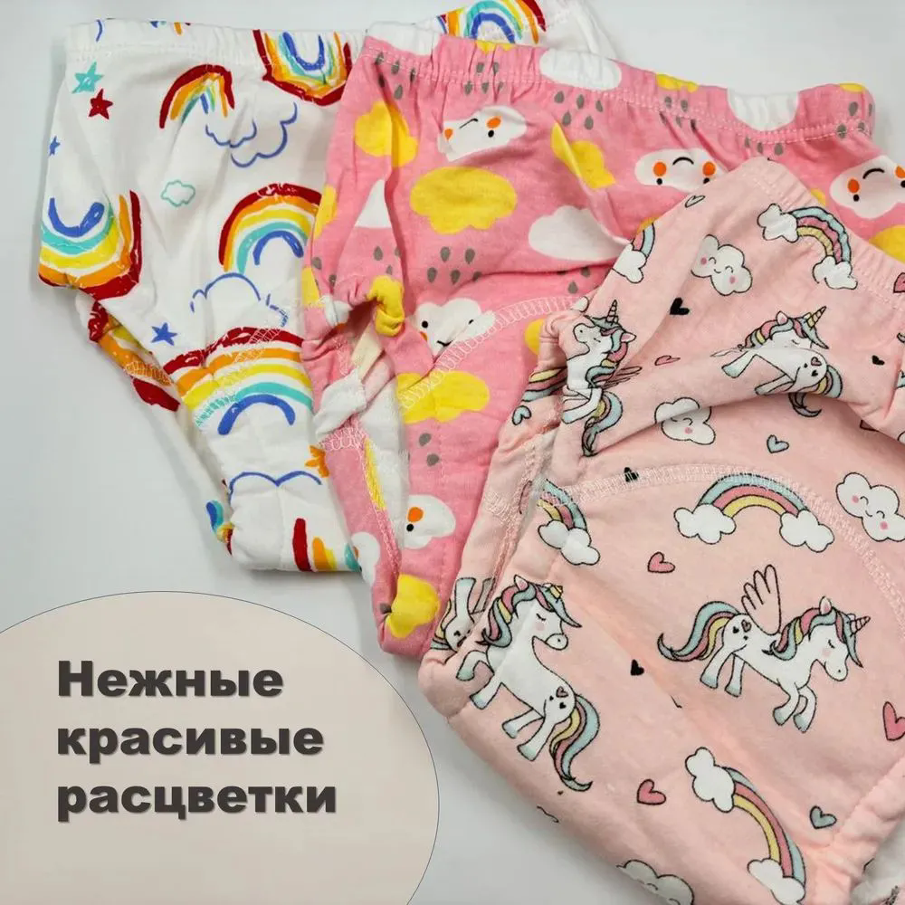 100% Cotton Baby Potty Training Underwear 6 Layer Absorbent Reusable Washable Toddler Briefs Leak Proof Toilet Training Pants For Boys Girls
