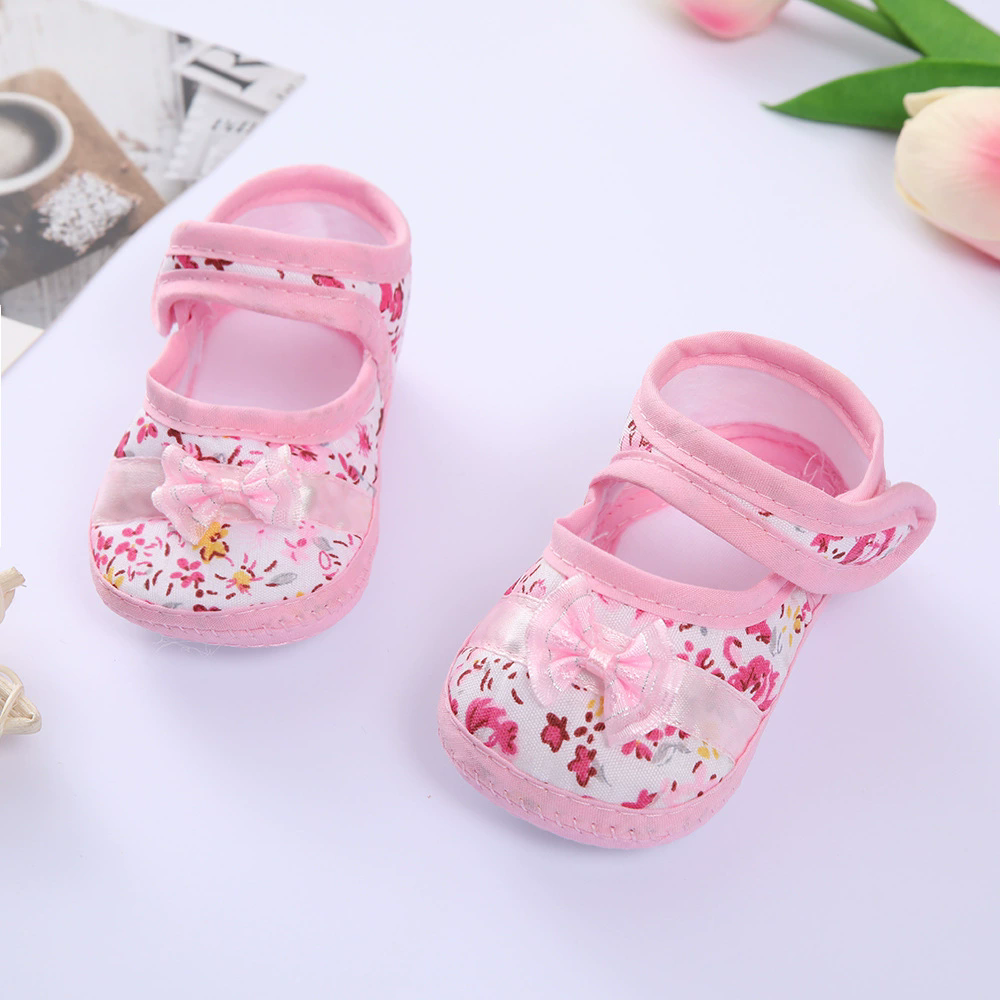 Bottom Cotton Shoes Anti Slip Baby Sneakers 0-1Year Kids First Walkers Heart Embroidery Spring Autumn Children Soft Soled Shoes