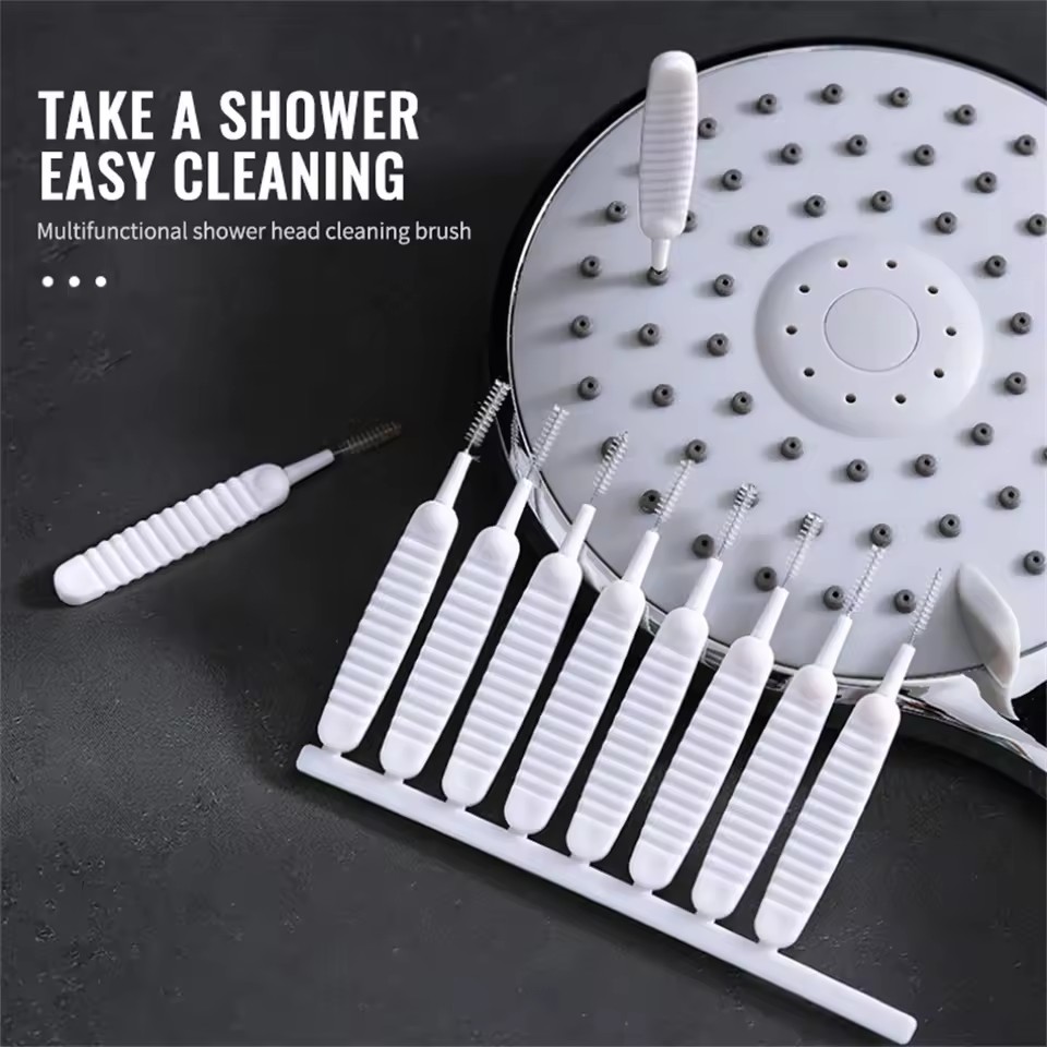 10PCS Shower Head Cleaning Brush Anti-clogging Small Brush Pore Gap Cleaning Brush Micro Nylon Brush Toilet Accessories