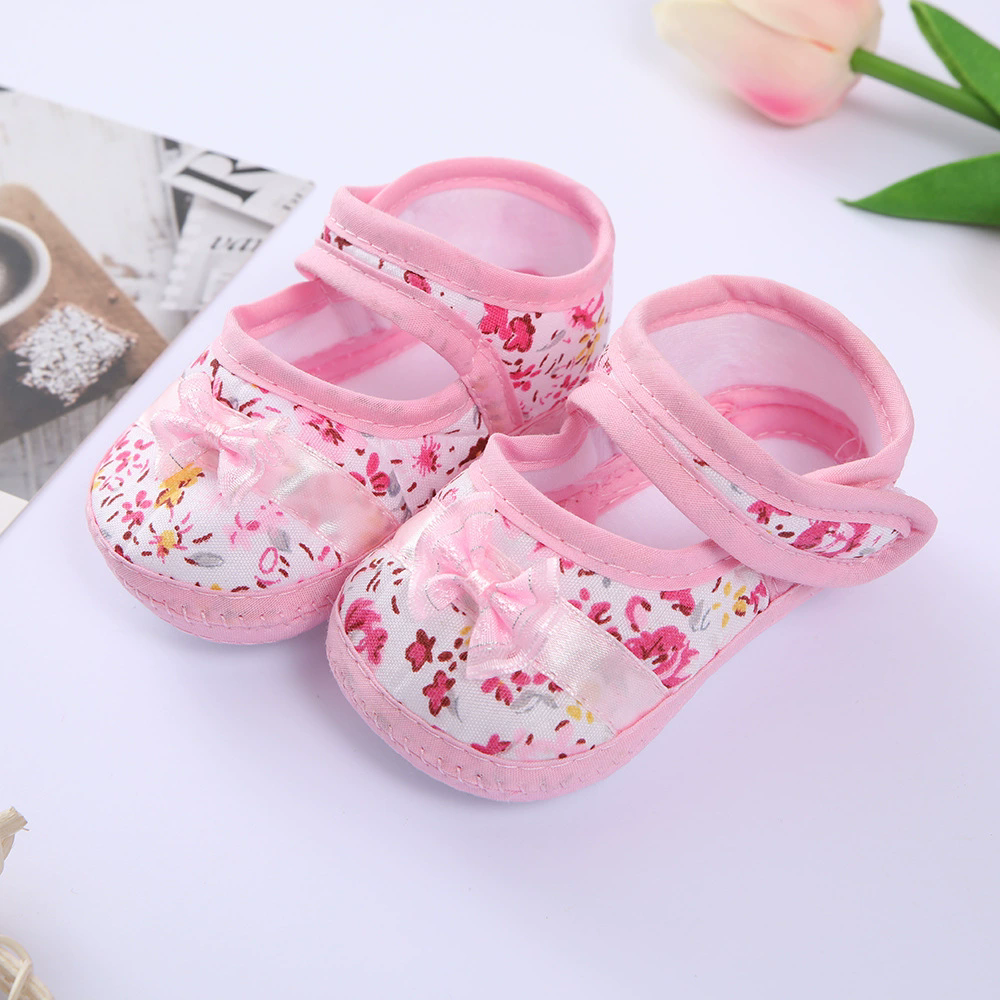 Bottom Cotton Shoes Anti Slip Baby Sneakers 0-1Year Kids First Walkers Heart Embroidery Spring Autumn Children Soft Soled Shoes