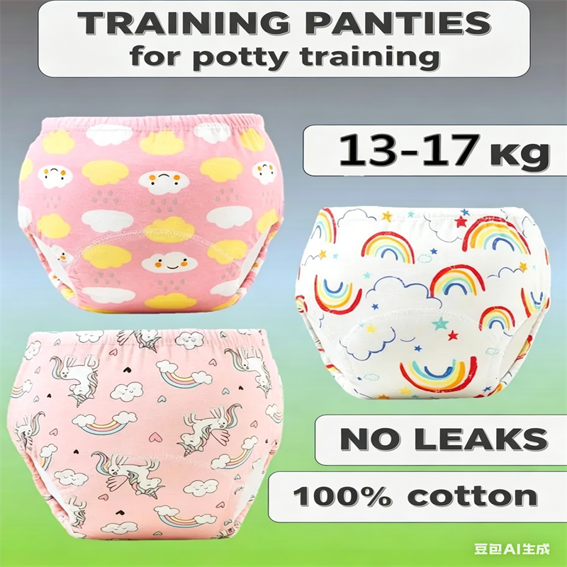 100% Cotton Baby Potty Training Underwear 6 Layer Absorbent Reusable Washable Toddler Briefs Leak Proof Toilet Training Pants For Boys Girls