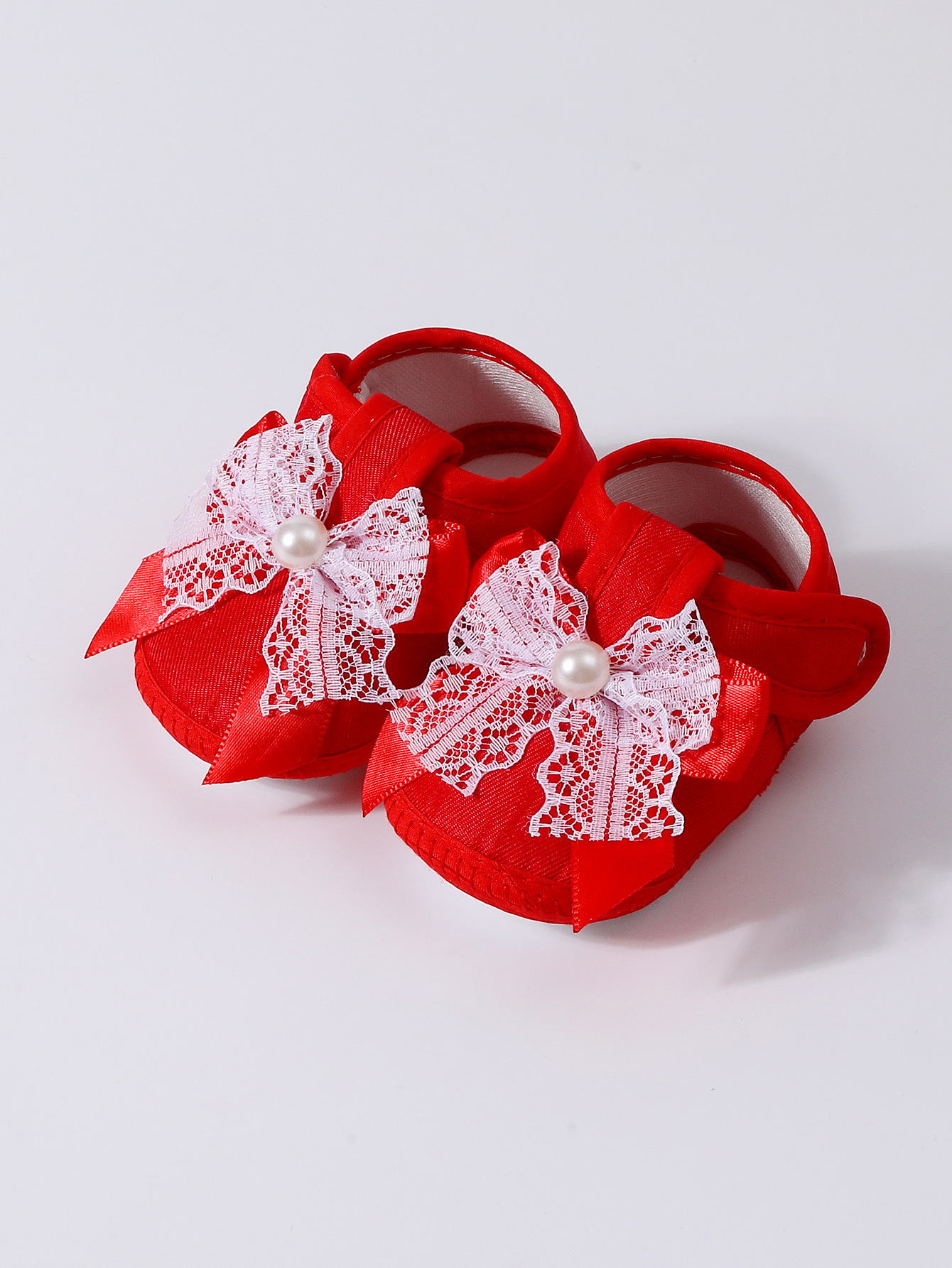 Baby Girls Princess Shoes Soft Lace Bow Non-slip Bottom First Walker Shoes Toddler Shoes