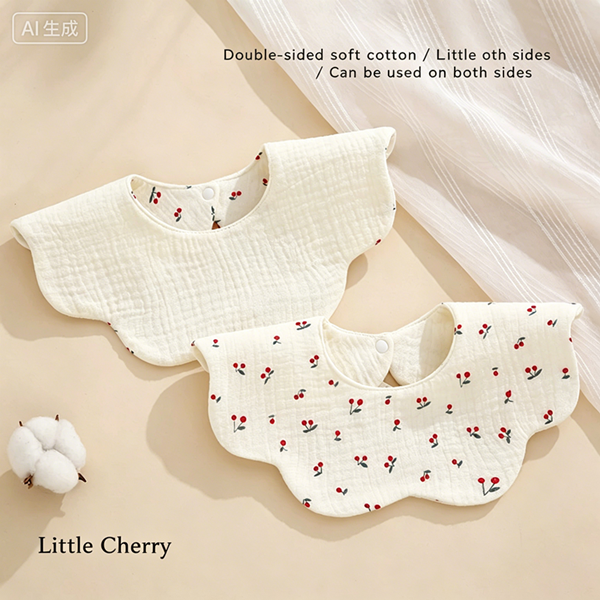 Organic Cotton Muslin Newborn Baby Bibs For Teething Drooling Soft & Absorbent Saliva Towel Burp Cloth Baby Feeding Drool Bibs