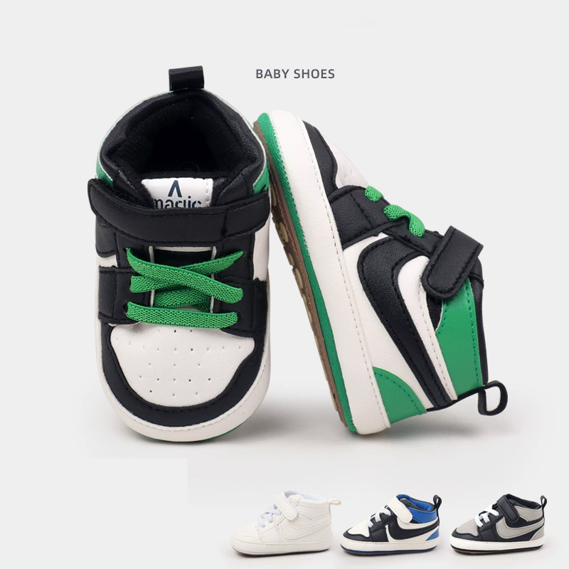 New Kids Mid-Top Sneakers Boy Soft Sole Anti-Slip Comfortable Casual Shoes Girl Fashion Simple Versatile Children Running Shoes