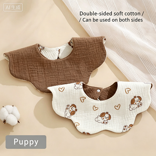 Organic Cotton Muslin Newborn Baby Bibs For Teething Drooling Soft & Absorbent Saliva Towel Burp Cloth Baby Feeding Drool Bibs