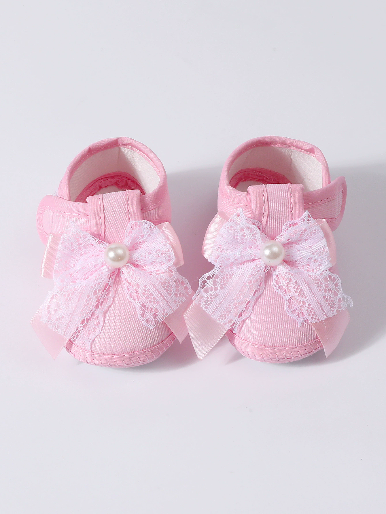 Baby Girls Princess Shoes Soft Lace Bow Non-slip Bottom First Walker Shoes Toddler Shoes