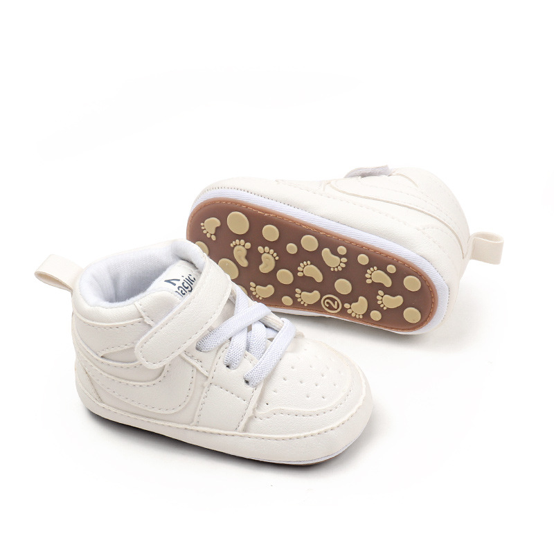 New Kids Mid-Top Sneakers Boy Soft Sole Anti-Slip Comfortable Casual Shoes Girl Fashion Simple Versatile Children Running Shoes