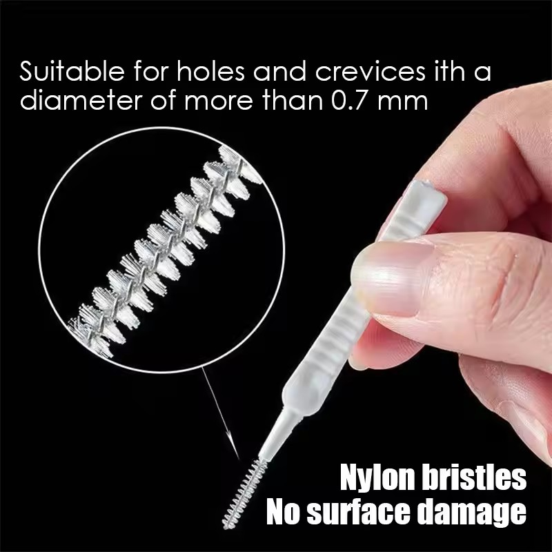 10PCS Shower Head Cleaning Brush Anti-clogging Small Brush Pore Gap Cleaning Brush Micro Nylon Brush Toilet Accessories