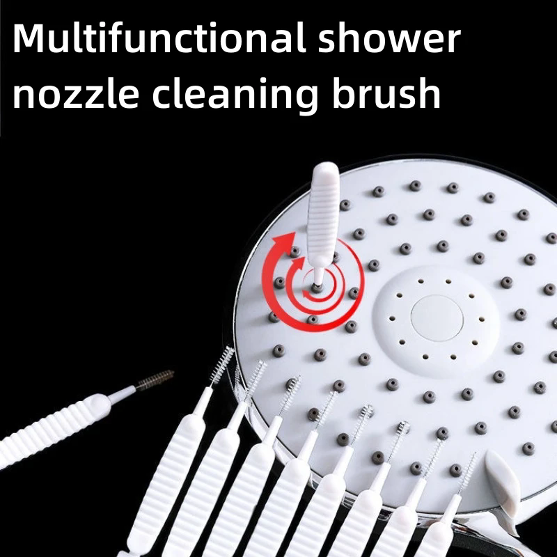 10PCS Shower Head Cleaning Brush Anti-clogging Small Brush Pore Gap Cleaning Brush Micro Nylon Brush Toilet Accessories