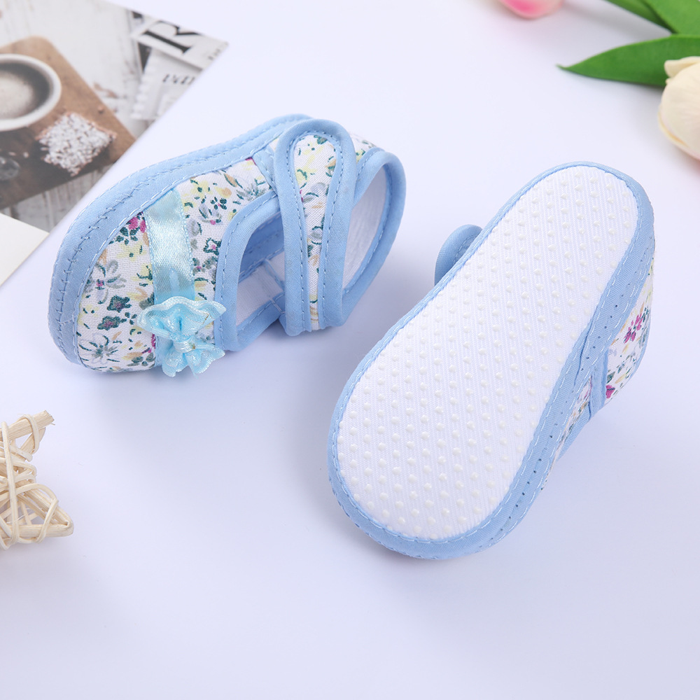 Bottom Cotton Shoes Anti Slip Baby Sneakers 0-1Year Kids First Walkers Heart Embroidery Spring Autumn Children Soft Soled Shoes