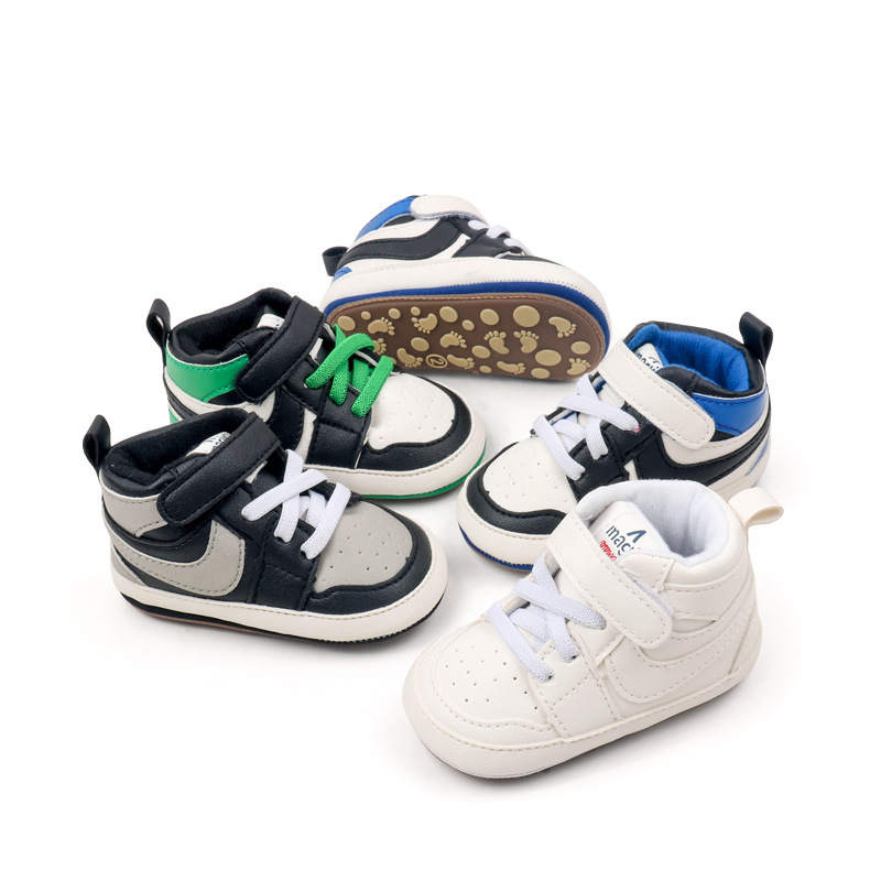 New Kids Mid-Top Sneakers Boy Soft Sole Anti-Slip Comfortable Casual Shoes Girl Fashion Simple Versatile Children Running Shoes