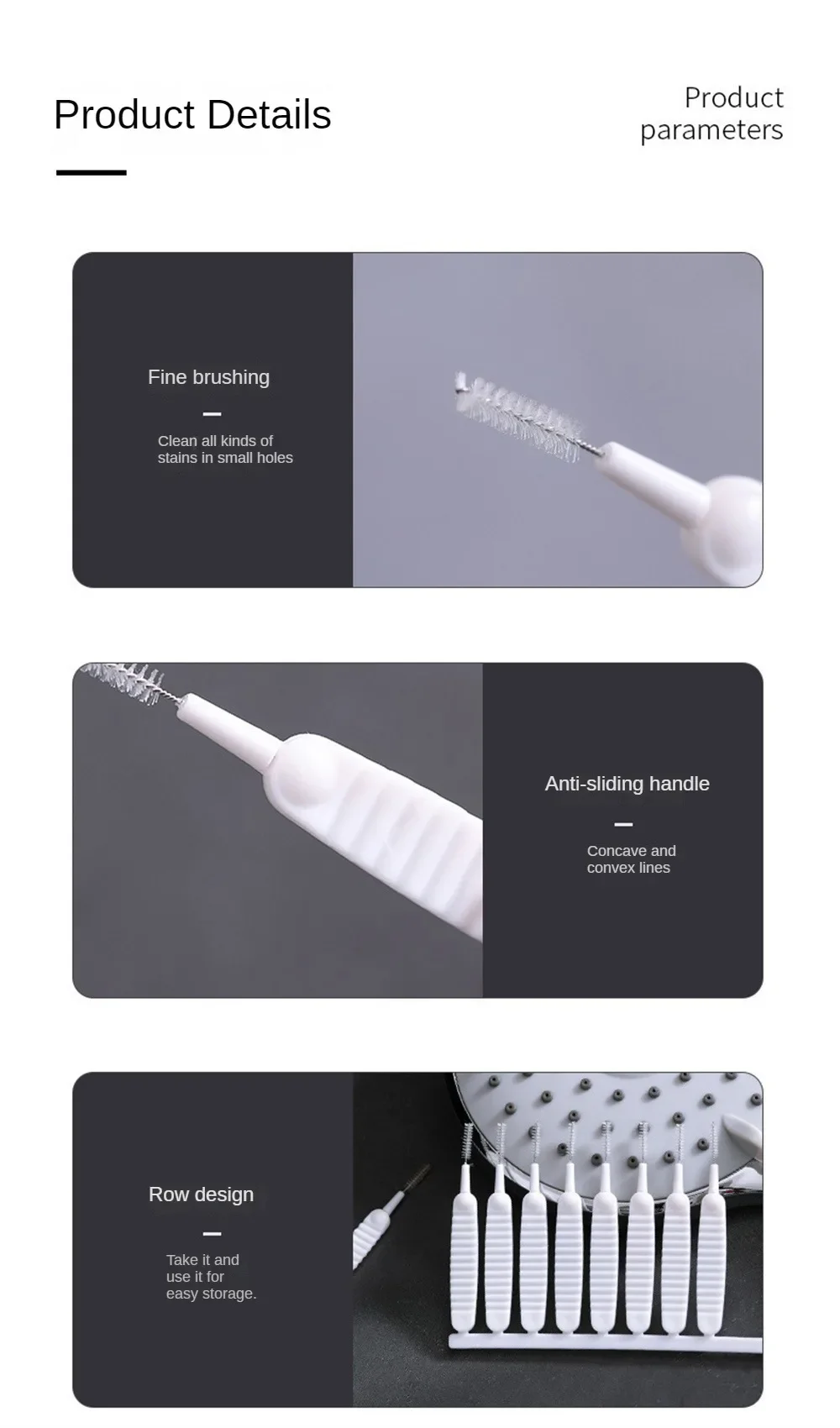 10PCS Shower Head Cleaning Brush Anti-clogging Small Brush Pore Gap Cleaning Brush Micro Nylon Brush Toilet Accessories