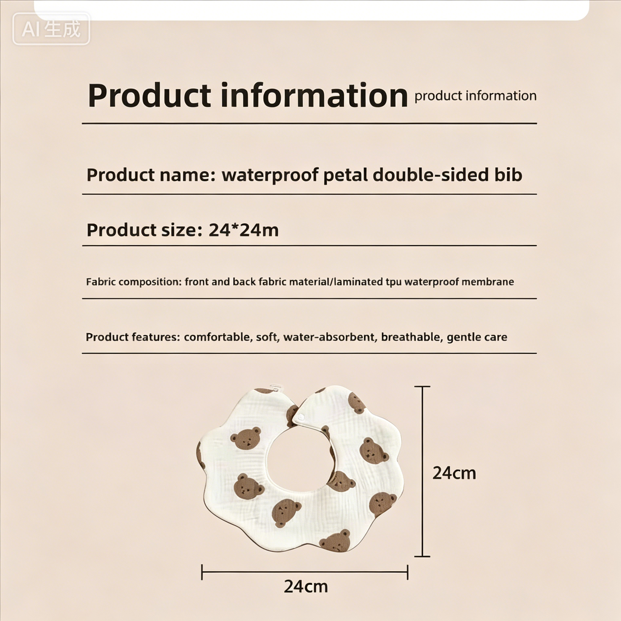 Organic Cotton Muslin Newborn Baby Bibs For Teething Drooling Soft & Absorbent Saliva Towel Burp Cloth Baby Feeding Drool Bibs