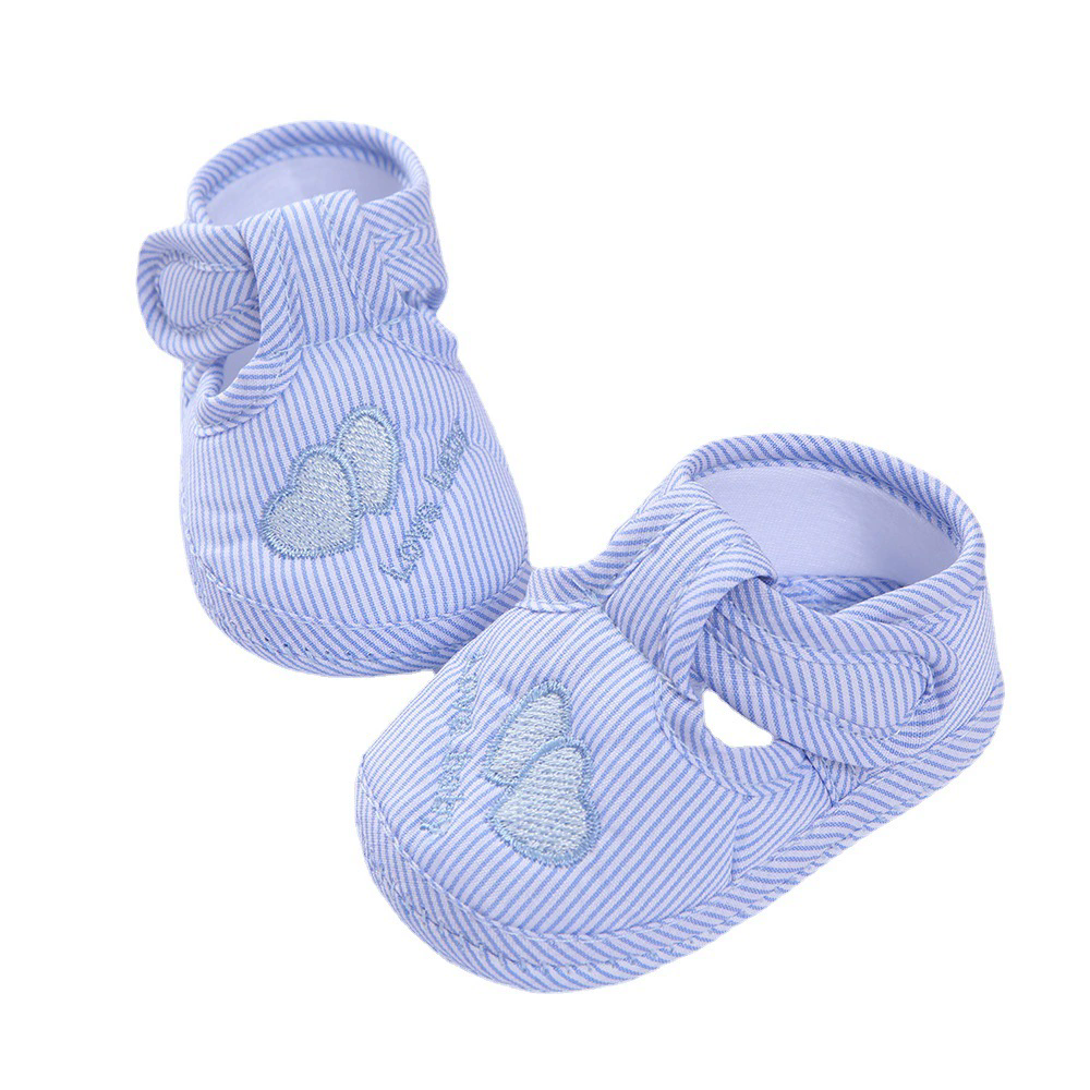 Bottom Cotton Shoes Anti Slip Baby Sneakers 0-1Year Kids First Walkers Heart Embroidery Spring Autumn Children Soft Soled Shoes