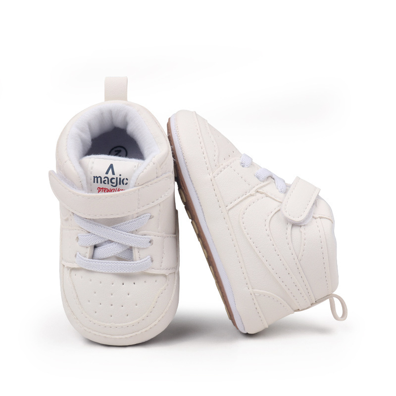 New Kids Mid-Top Sneakers Boy Soft Sole Anti-Slip Comfortable Casual Shoes Girl Fashion Simple Versatile Children Running Shoes