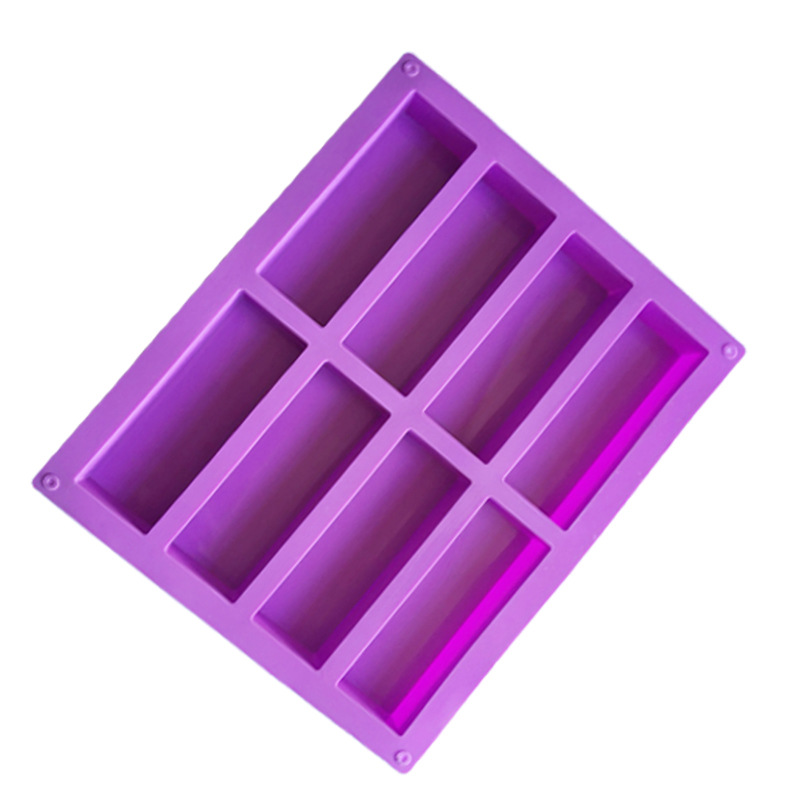 8-Square Rectangular Soap Silicone Cake Mould Handmade Soap Mold Handmade Cold Soap Mold Easy to Take Off