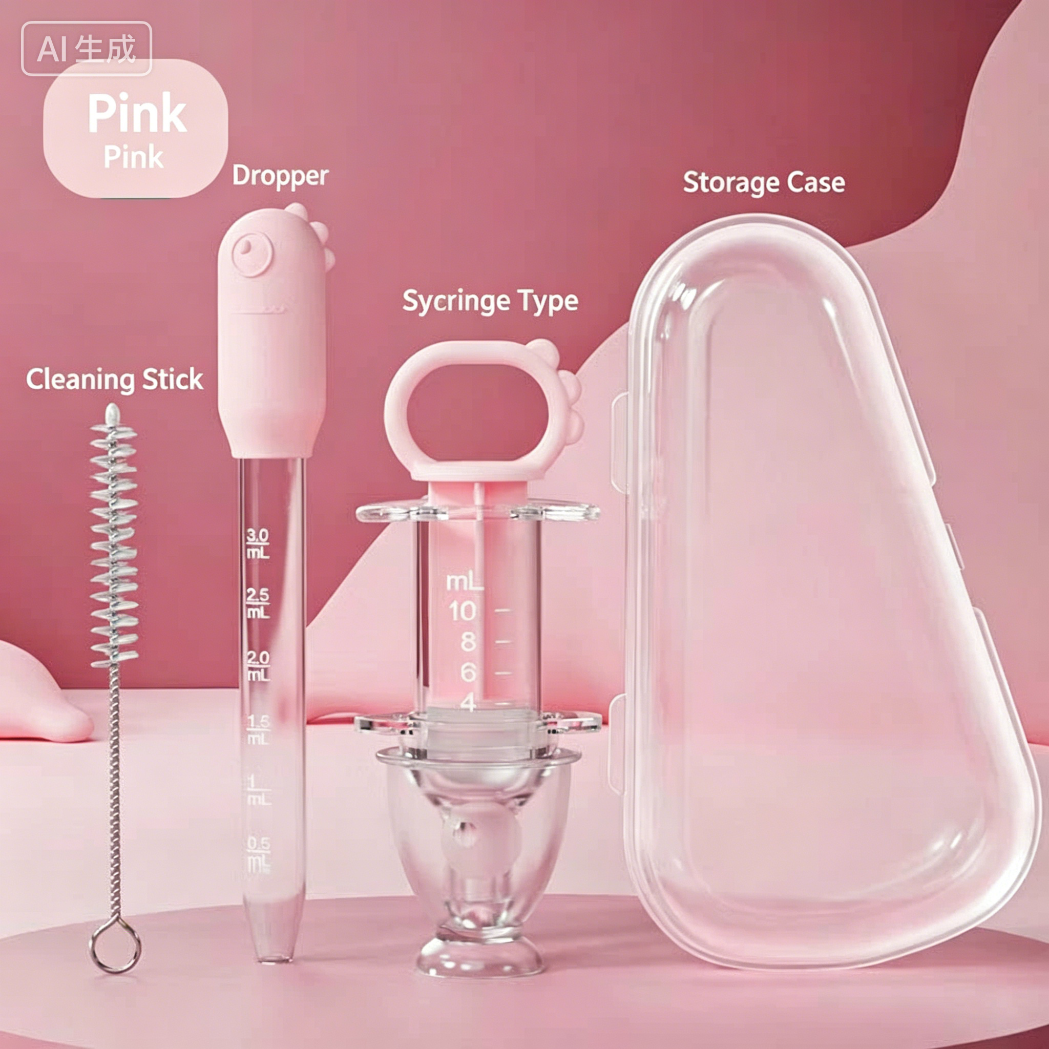Baby Syringe Shape Feeder Newborn Dropper Medicine Feeder Needle Feeder Squeeze Medicine Dropper Dispenser Pacifier Baby Stuff