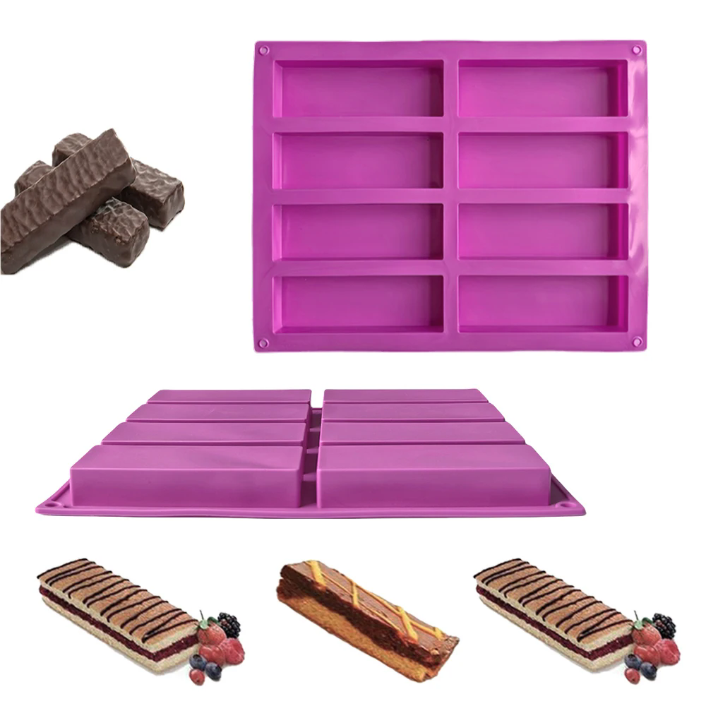 8-Square Rectangular Soap Silicone Cake Mould Handmade Soap Mold Handmade Cold Soap Mold Easy to Take Off