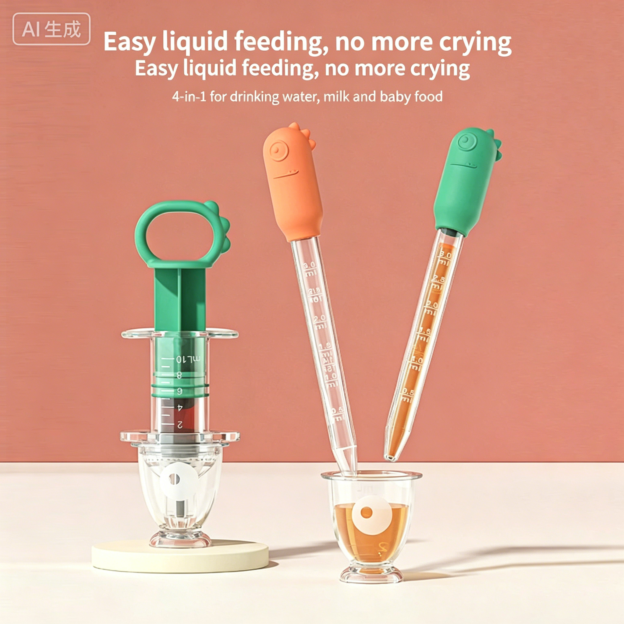 Baby Syringe Shape Feeder Newborn Dropper Medicine Feeder Needle Feeder Squeeze Medicine Dropper Dispenser Pacifier Baby Stuff