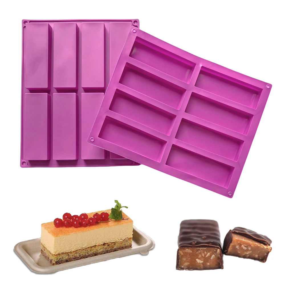 8-Square Rectangular Soap Silicone Cake Mould Handmade Soap Mold Handmade Cold Soap Mold Easy to Take Off