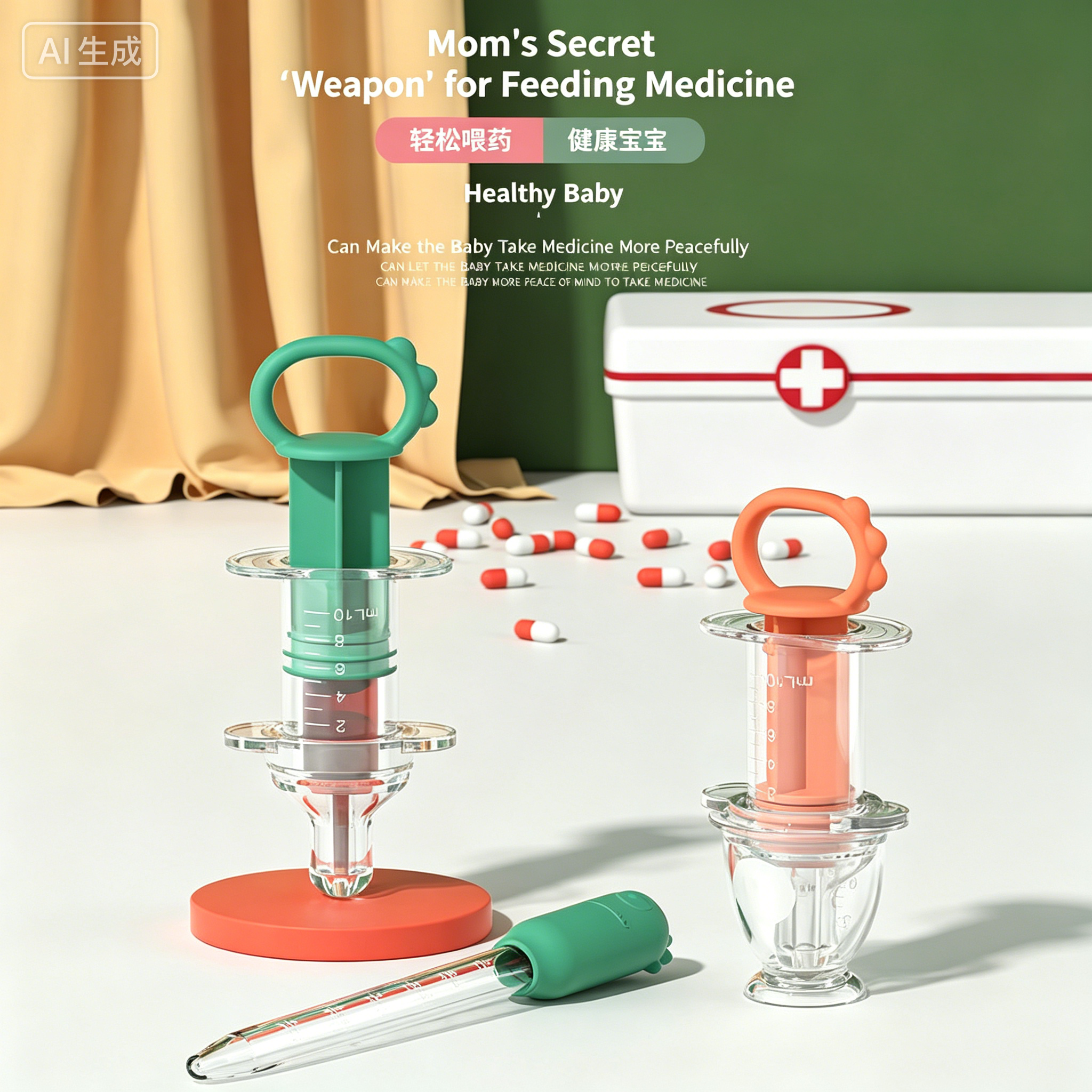Baby Syringe Shape Feeder Newborn Dropper Medicine Feeder Needle Feeder Squeeze Medicine Dropper Dispenser Pacifier Baby Stuff