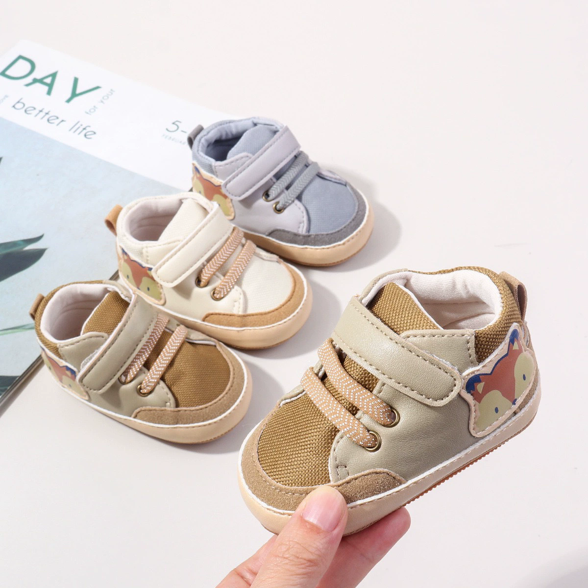 New Style Anti-Slip Fashionable And Versatile Boys-And-Girls Indoor-Outdoor Cartoon Animal High-Top Toddler Shoes