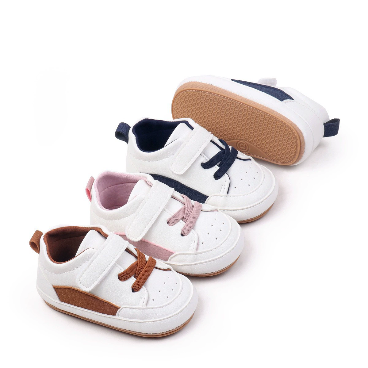 Spring and Autumn New Infant and Baby Trendy Front-toe Shoes with Non-slip Soles for Indoor Sports Shoes For 0-18 Months