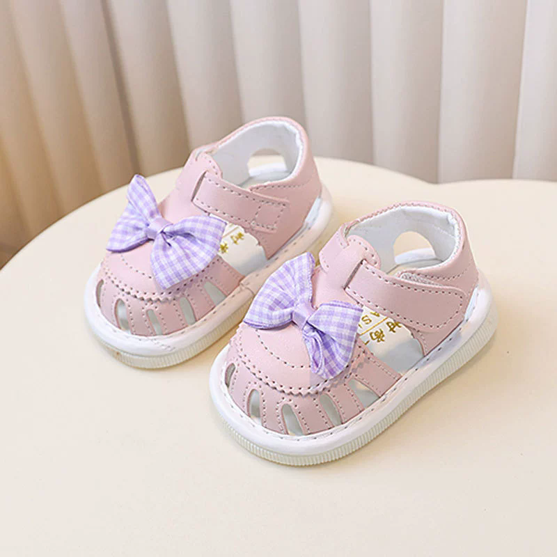 Summer Baby Girls Sandals Cut-Outs  Princess Shoes Children Sandals Anti Slip Soft Sole Toddler Kids Beach Shoes Size 16-20