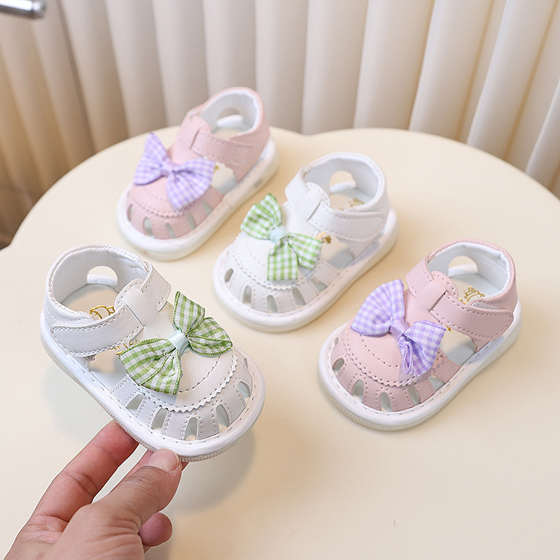 Summer Baby Girls Sandals Cut-Outs  Princess Shoes Children Sandals Anti Slip Soft Sole Toddler Kids Beach Shoes Size 16-20