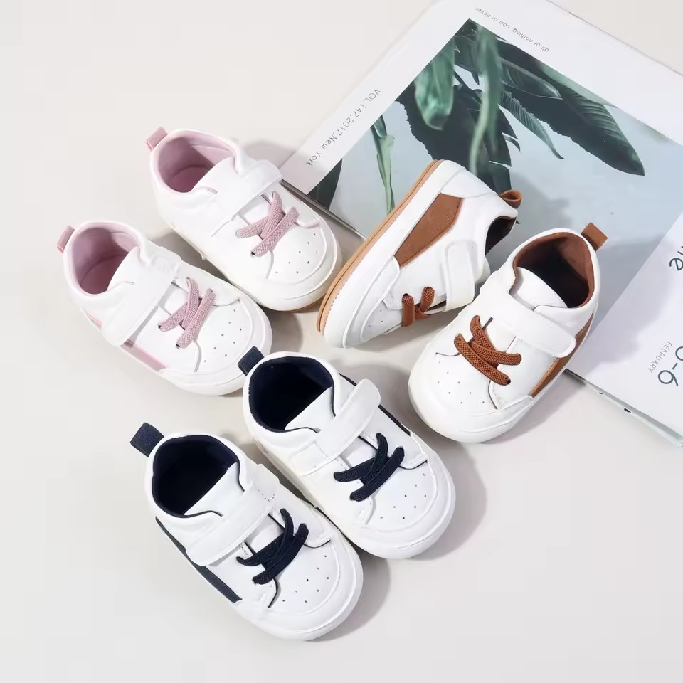 Spring and Autumn New Infant and Baby Trendy Front-toe Shoes with Non-slip Soles for Indoor Sports Shoes For 0-18 Months