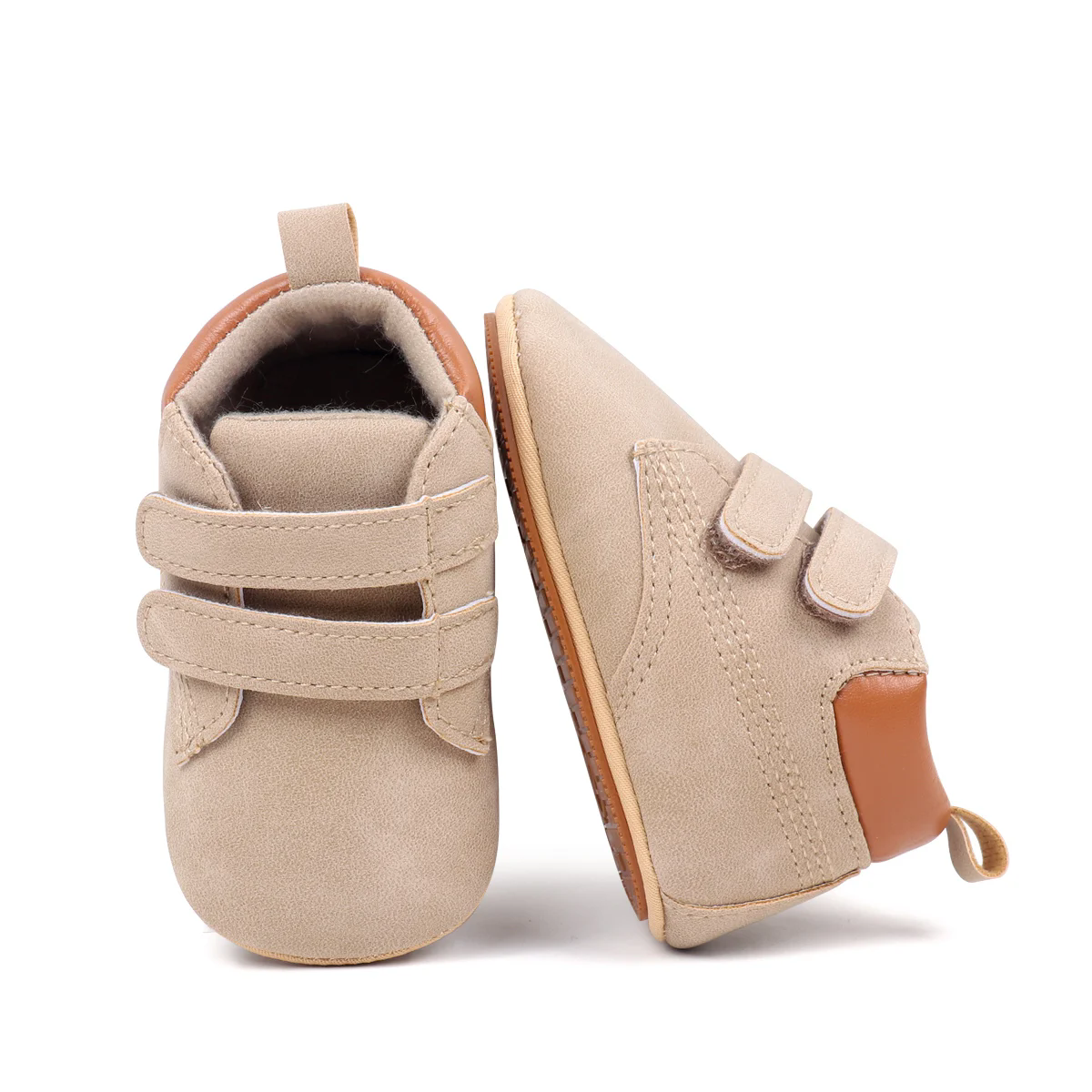 Spring And Autumn Baby Boys First Walking Toddler Shoes With High Quality PU Leather And Soft TPR Sole For 0-18M Baby Shoes