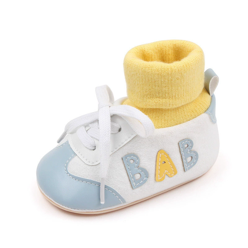 1Pair  Cartoon alphabet baby walking shoes for infants and young children, anti slip and wear-resistant