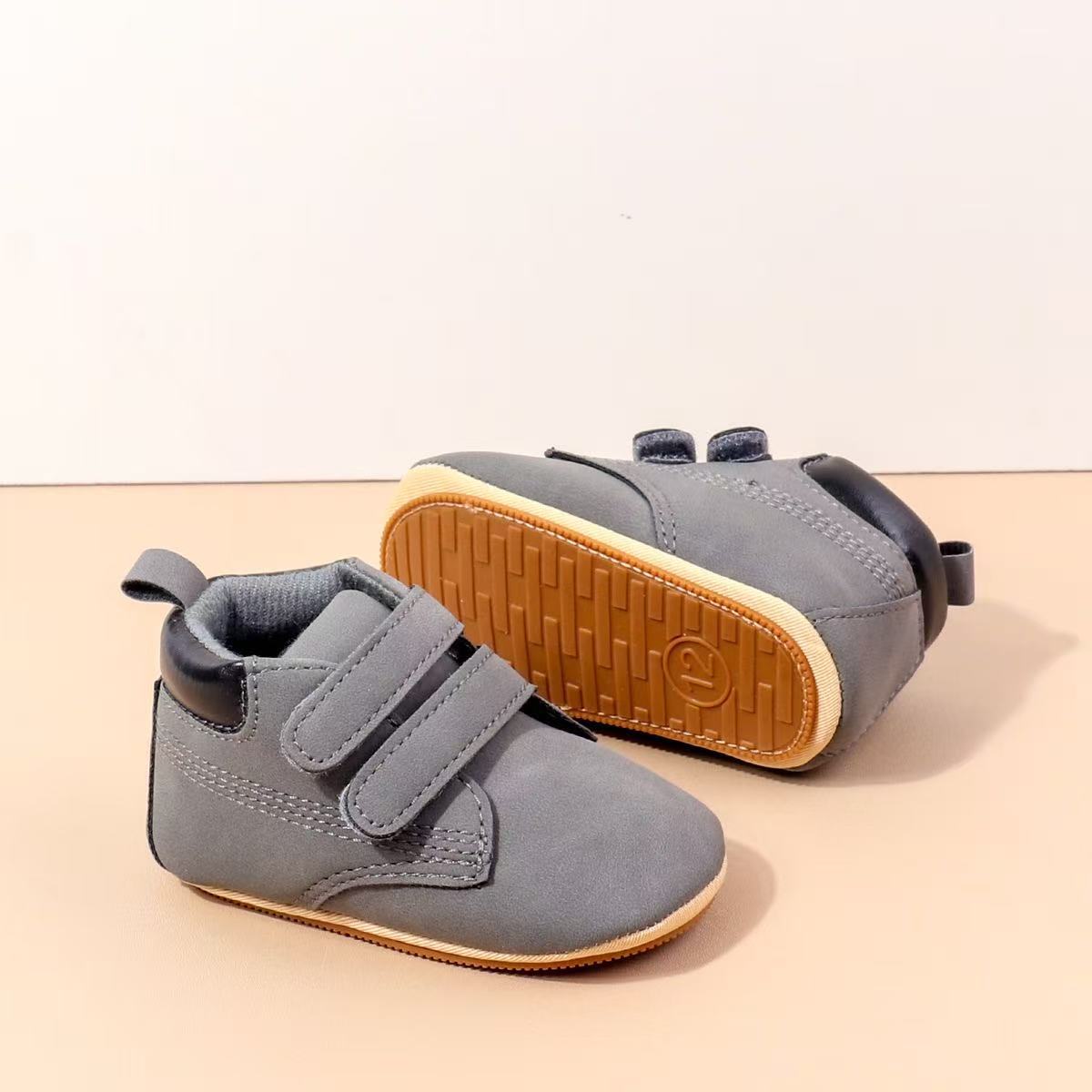 Spring And Autumn Baby Boys First Walking Toddler Shoes With High Quality PU Leather And Soft TPR Sole For 0-18M Baby Shoes