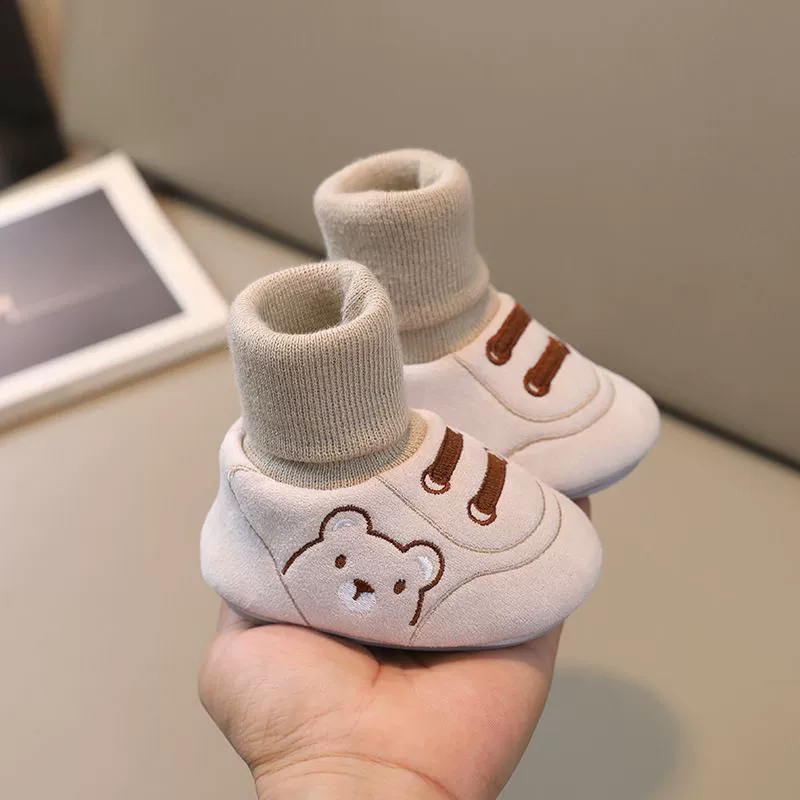 Soft Rubber Sole Baby Walker Shoes Cartoon Design Breathable Infant Shoes Wear-resistant Non-Slip Baby Booties Walking Practic