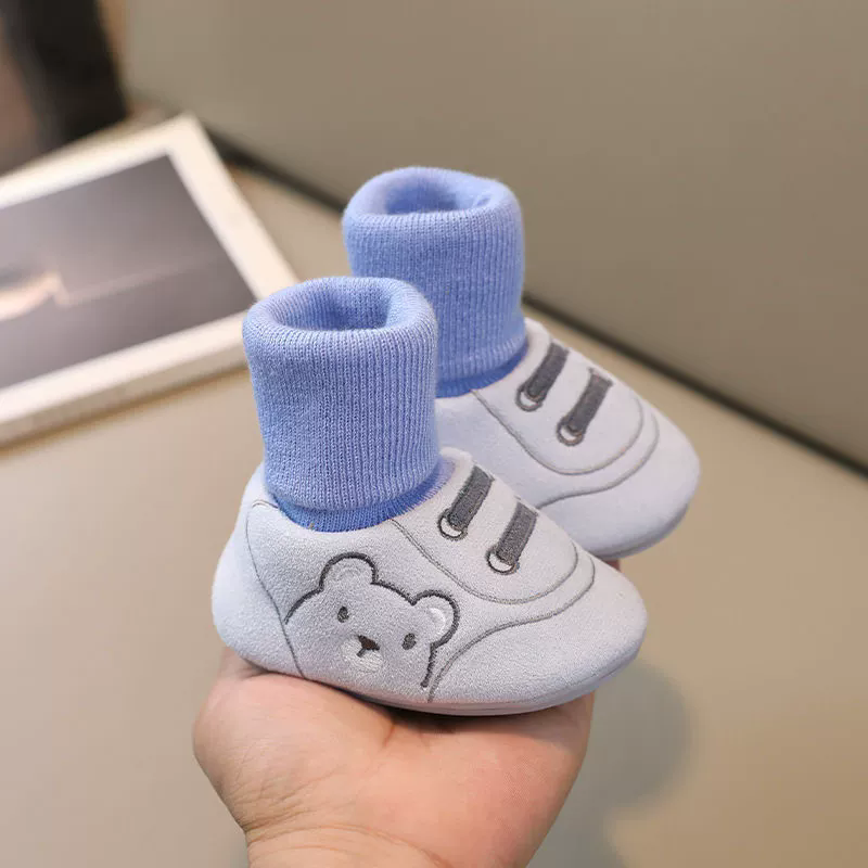 Soft Rubber Sole Baby Walker Shoes Cartoon Design Breathable Infant Shoes Wear-resistant Non-Slip Baby Booties Walking Practic