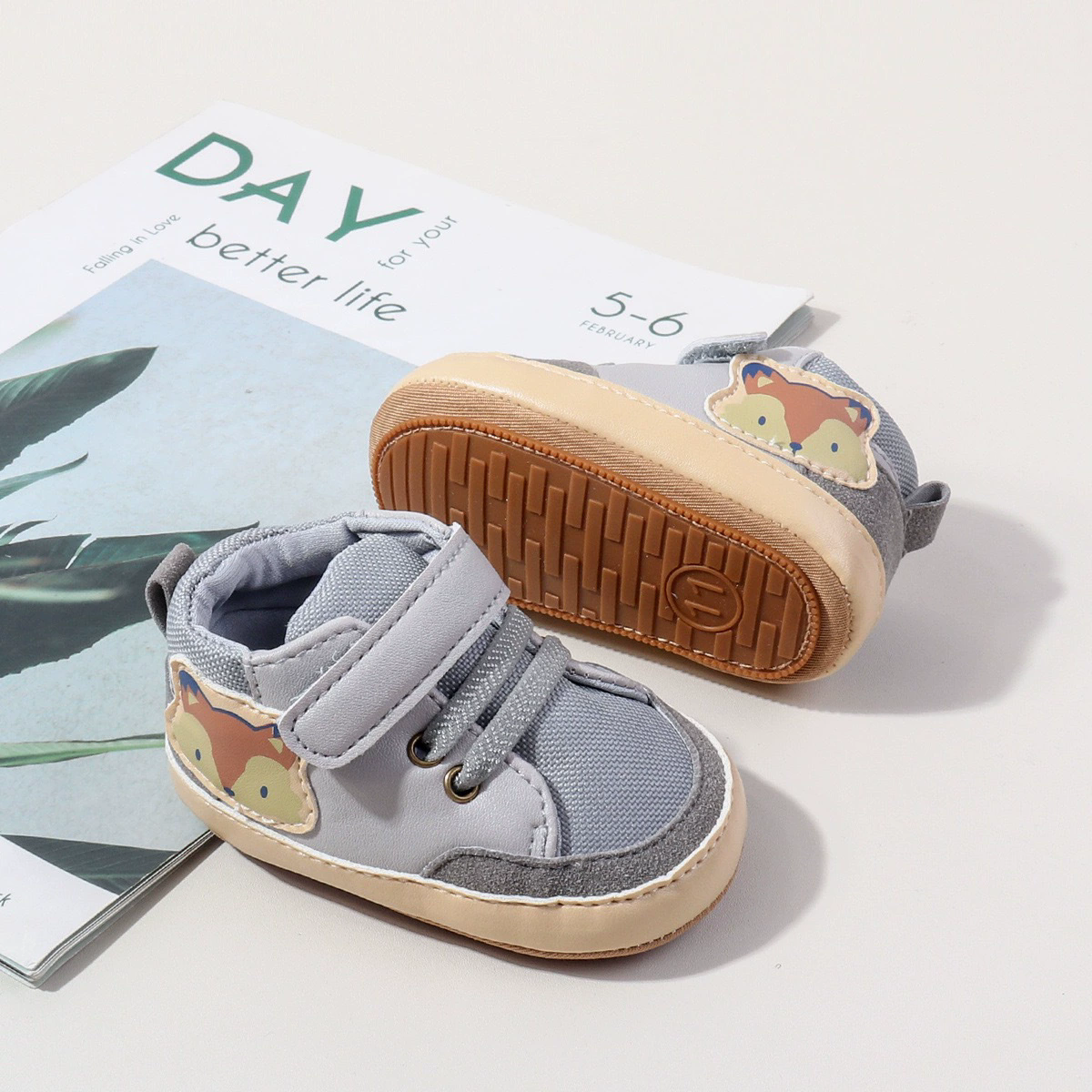 New Style Anti-Slip Fashionable And Versatile Boys-And-Girls Indoor-Outdoor Cartoon Animal High-Top Toddler Shoes