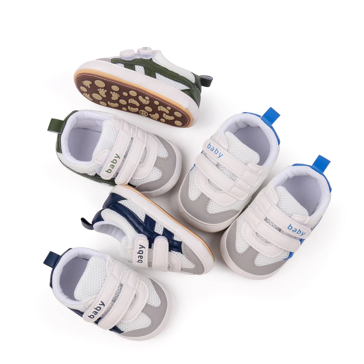 New spring and summer soft soled indoor and outdoor sports and leisure breathable mesh rubber soled walking shoes
