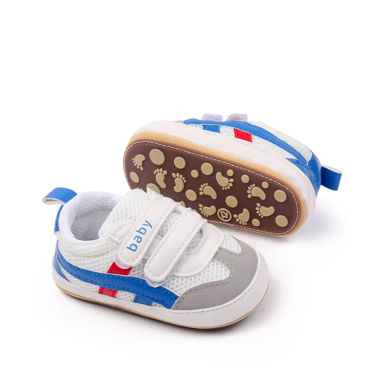 New spring and summer soft soled indoor and outdoor sports and leisure breathable mesh rubber soled walking shoes