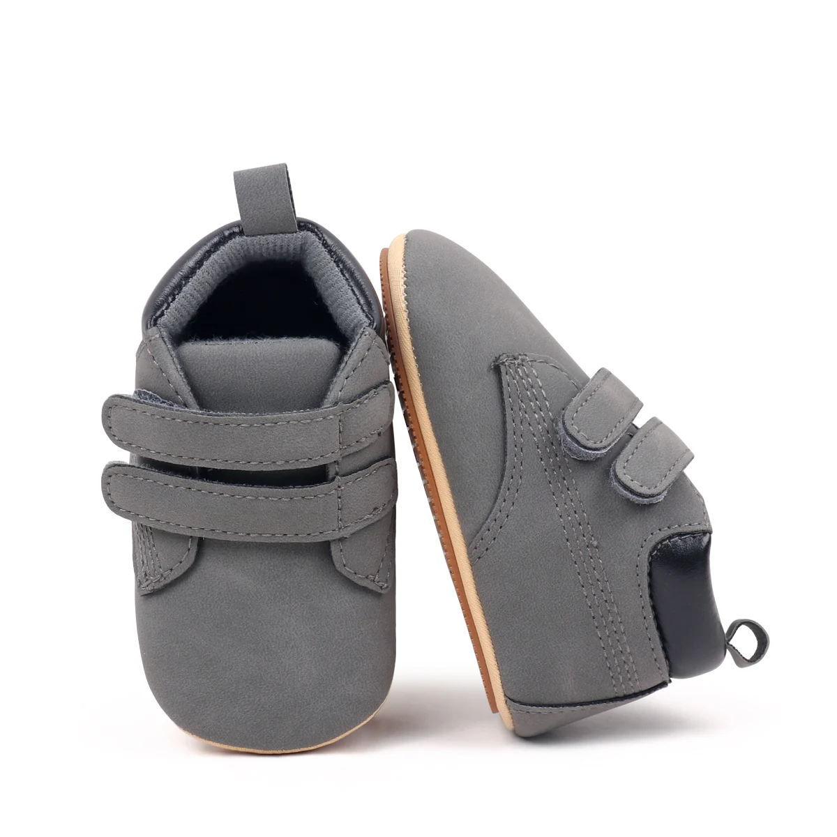 Spring And Autumn Baby Boys First Walking Toddler Shoes With High Quality PU Leather And Soft TPR Sole For 0-18M Baby Shoes