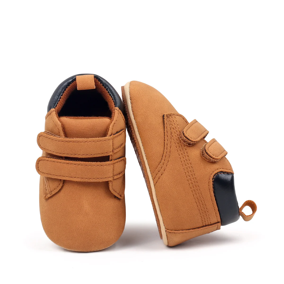Spring And Autumn Baby Boys First Walking Toddler Shoes With High Quality PU Leather And Soft TPR Sole For 0-18M Baby Shoes